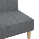 kétszemélyes világosszürke szövet kanapéágy