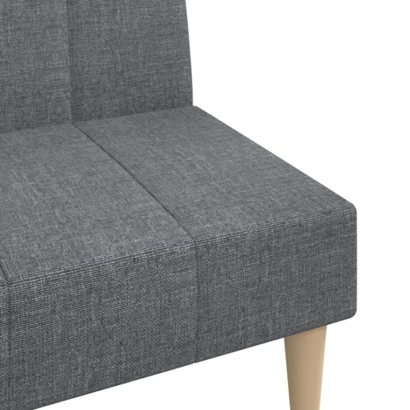 kétszemélyes világosszürke szövet kanapéágy