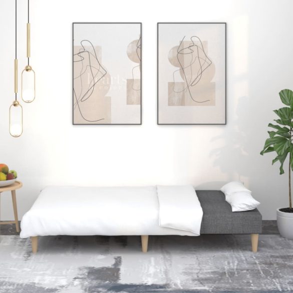 kétszemélyes sötétszürke szövet kanapéágy