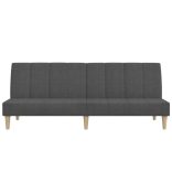 kétszemélyes sötétszürke szövet kanapéágy