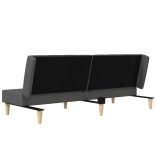 kétszemélyes sötétszürke szövet kanapéágy