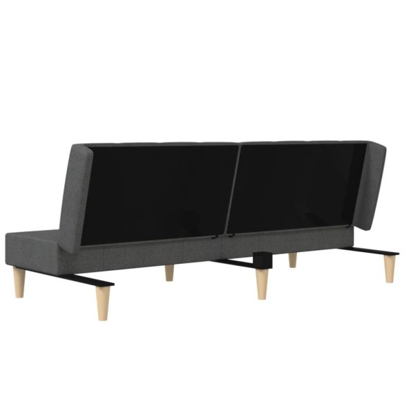 kétszemélyes sötétszürke szövet kanapéágy