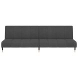 kétszemélyes sötétszürke bársony kanapéágy