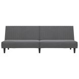 kétszemélyes sötétszürke bársony kanapéágy