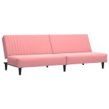 kétszemélyes rózsaszín bársony kanapéágy