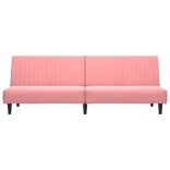 kétszemélyes rózsaszín bársony kanapéágy