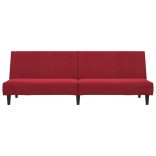 kétszemélyes bordó bársony kanapéágy