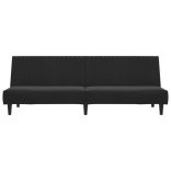 kétszemélyes fekete bársony kanapéágy