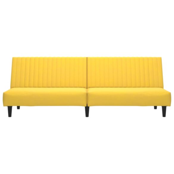 kétszemélyes sárga bársony kanapéágy