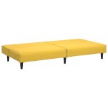 kétszemélyes sárga bársony kanapéágy