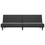 kétszemélyes fekete műbőr dívány