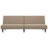 kétszemélyes kávészínű műbőr dívány