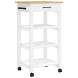 MONZA tömör fenyőfa konyhai kocsi 48 x 40 x 88,5 cm