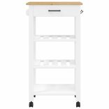 MONZA tömör fenyőfa konyhai kocsi 48 x 40 x 88,5 cm