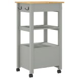 MONZA tömör fenyőfa konyhai kocsi 48 x 40 x 88,5 cm