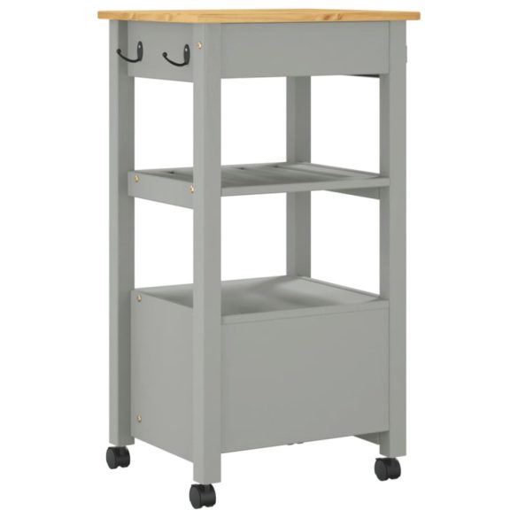 MONZA tömör fenyőfa konyhai kocsi 48 x 40 x 88,5 cm