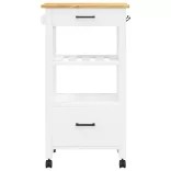 MONZA tömör fenyőfa konyhai kocsi 48 x 40 x 88,5 cm