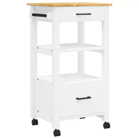 MONZA tömör fenyőfa konyhai kocsi 48 x 40 x 88,5 cm