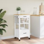 MONZA tömör fenyőfa konyhai kocsi 48 x 40 x 88,5 cm