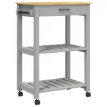 MONZA tömör fenyőfa konyhai kocsi 60 x 40 x 88,5 cm