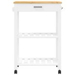 MONZA tömör fenyőfa konyhai kocsi 60 x 40 x 88,5 cm