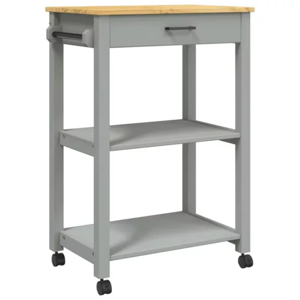 MONZA tömör fenyőfa konyhai kocsi 60 x 40 x 88,5 cm