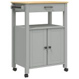 MONZA tömör fenyőfa konyhai kocsi 60 x 40 x 88,5 cm