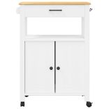 MONZA tömör fenyőfa konyhai kocsi 60 x 40 x 88,5 cm