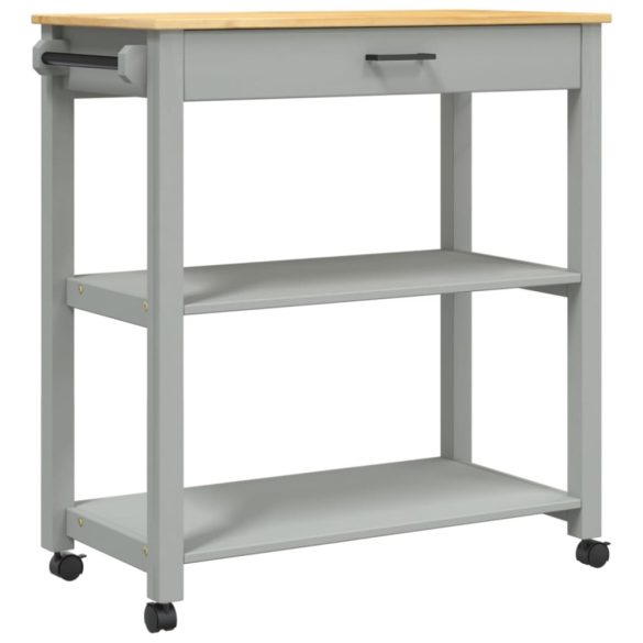 MONZA tömör fenyőfa konyhai kocsi 84 x 40 x 88,5 cm