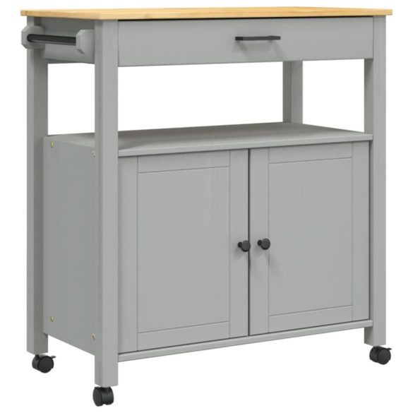 MONZA tömör fenyőfa konyhai kocsi 84 x 40 x 88,5 cm