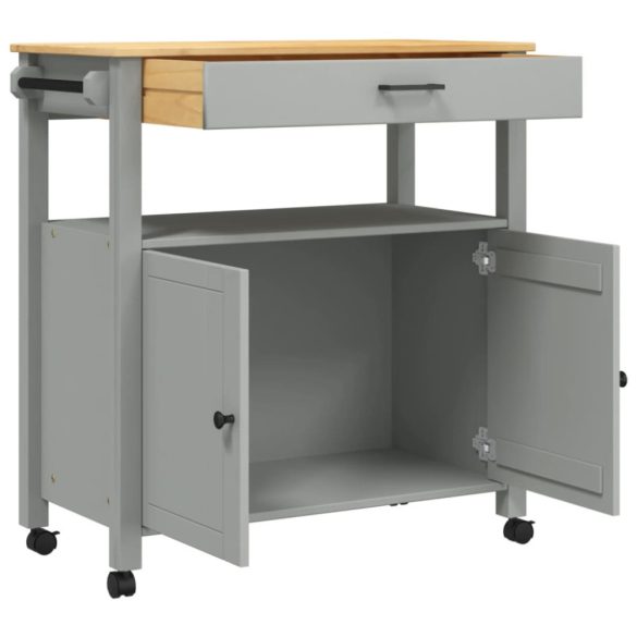 MONZA tömör fenyőfa konyhai kocsi 84 x 40 x 88,5 cm