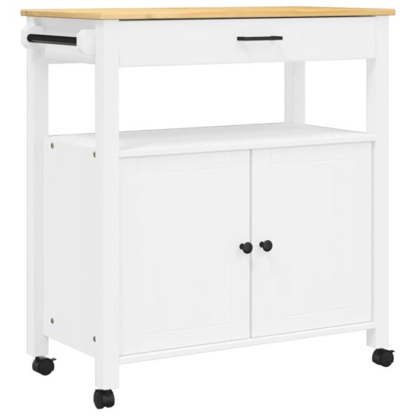 MONZA tömör fenyőfa konyhai kocsi 84 x 40 x 88,5 cm