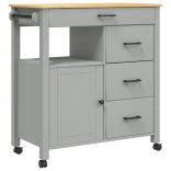 MONZA tömör fenyőfa konyhai kocsi 84 x 40 x 88,5 cm