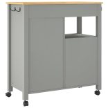 MONZA tömör fenyőfa konyhai kocsi 84 x 40 x 88,5 cm