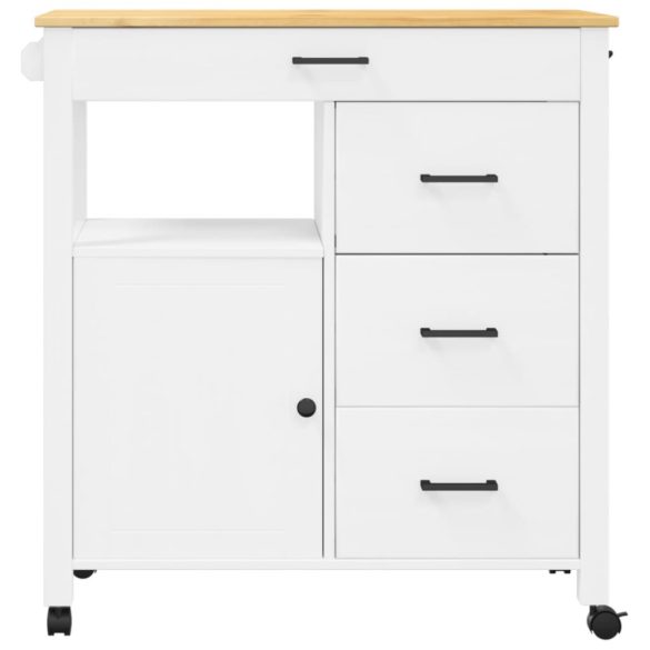 MONZA tömör fenyőfa konyhai kocsi 84 x 40 x 88,5 cm