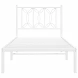 fehér fém ágykeret matrac nélkül fejtámlával 180 x 200 cm