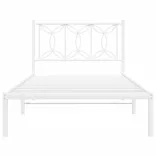 fehér fém ágykeret fejtámlával 107x203 cm
