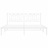 fehér fém ágykeret fejtámlával 183 x 213 cm