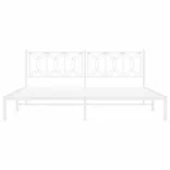 fehér fém ágykeret fejtámlával 193 x 203 cm