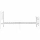 fehér fém ágykeret fej- és lábtámlával 75 x 190 cm