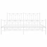 fehér fém ágykeret fej- és lábtámlával 180 x 200 cm