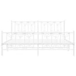 fehér fém ágykeret fej- és lábtámlával 183 x 213 cm