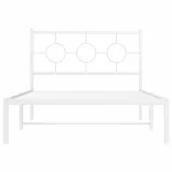 fehér fém ágykeret fejtámlával 107x203 cm