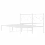 fehér fém ágykeret fejtámlával 120x190 cm