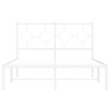 fehér fém ágykeret fejtámlával 120 x 200 cm