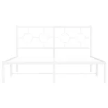 fehér fém ágykeret fejtámlával 135 x 190 cm