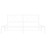 fehér fém ágykeret fejtámlával 183 x 213 cm