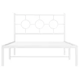 fehér fém ágykeret fej- és lábtámlával 107 x 203 cm