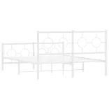 fehér fém ágykeret fej- és lábtámlával 135x190 cm