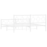 fehér fém ágykeret fej- és lábtámlával 180 x 200 cm